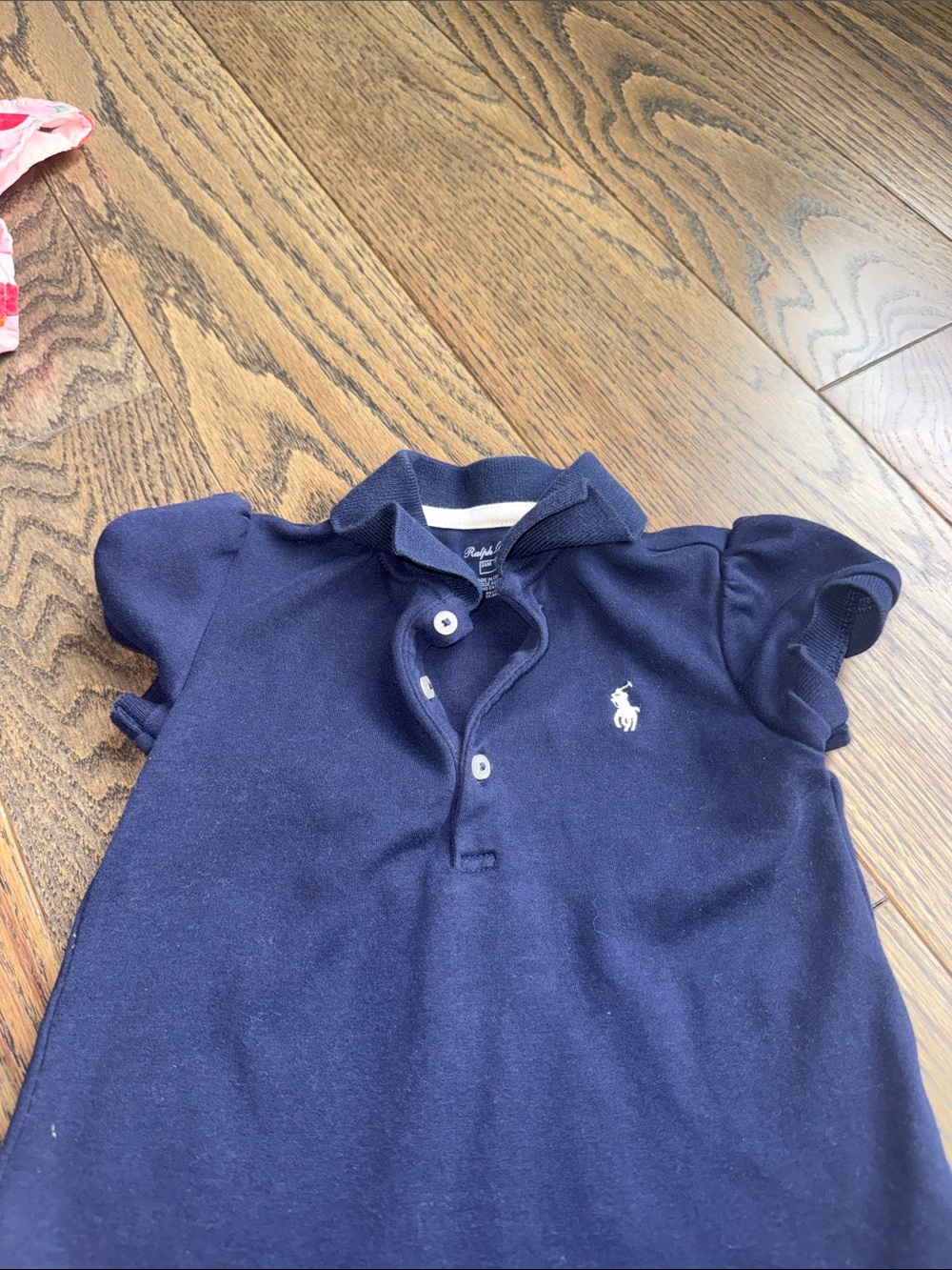 Ralph Lauren Navy Polo Dress with Ruffle Hem 24 months - Picture 4 of 5